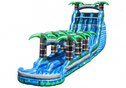 22ft Blue Tropical Waterfall Water Slide